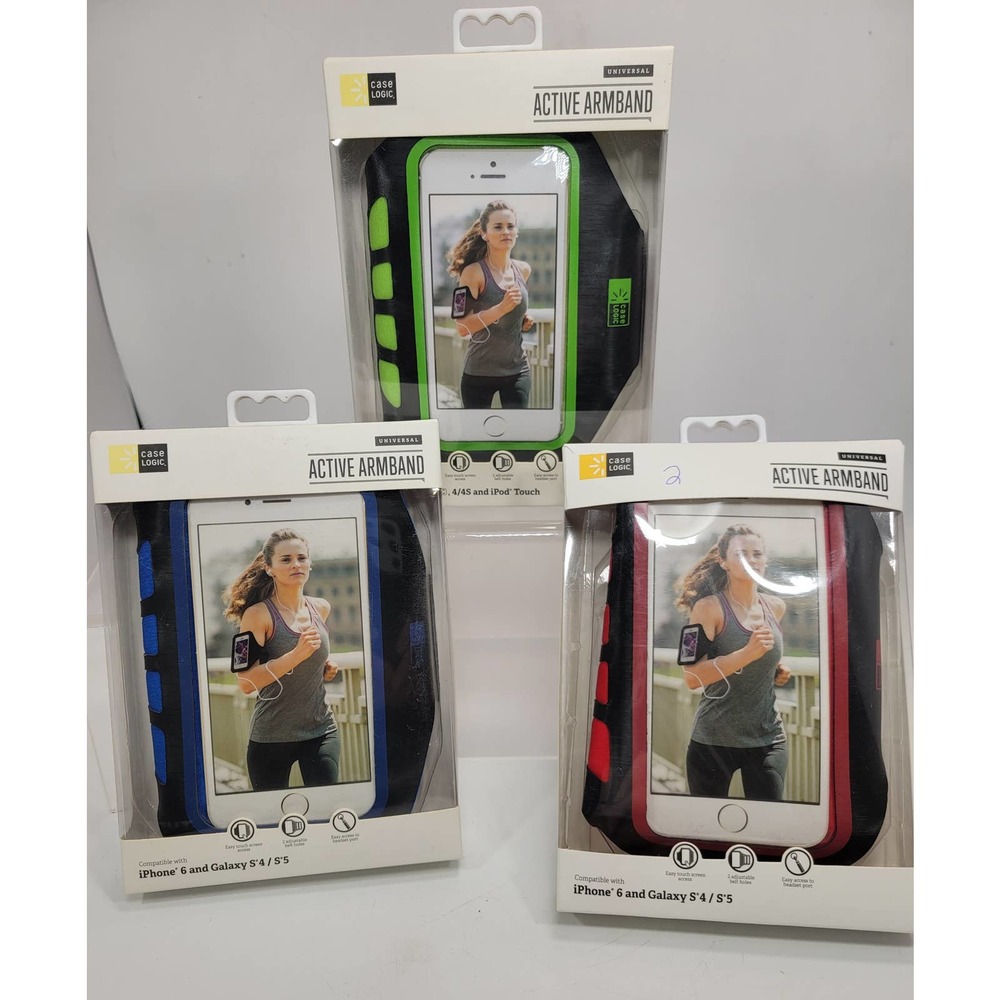 Case Logic Active Armband 3 Colors Blue, Red, Green iPhone IPod Touch NIB